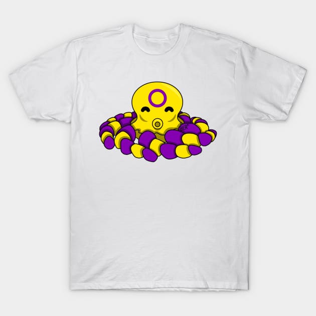 Intersex Pride Fidget Octopus T-Shirt by SentABearToSpace 